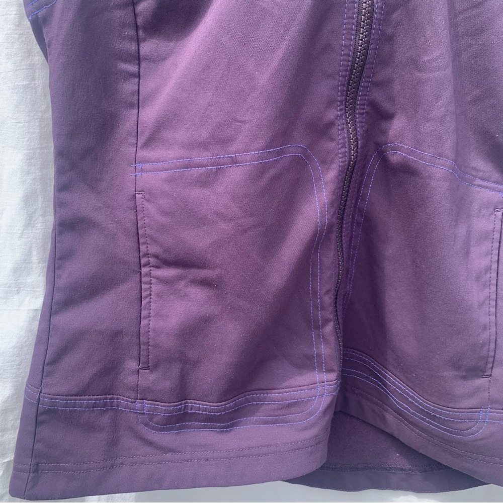 Columbia Purple & Blue Fleece-Lined Hiking Hooded Vest Y2K Outdoor Granola Girl - Picture 7 of 9